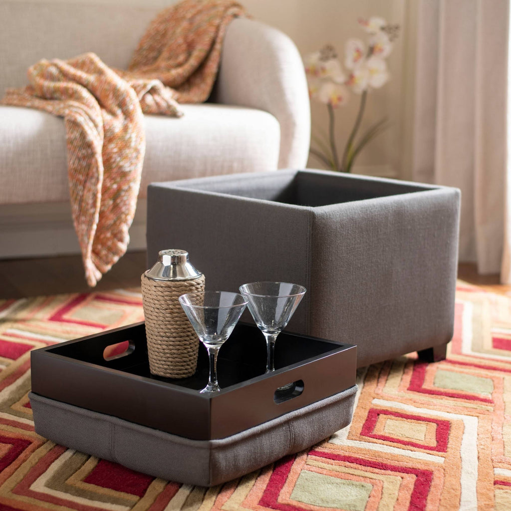 Charcoal Single Tray Ottoman N41138