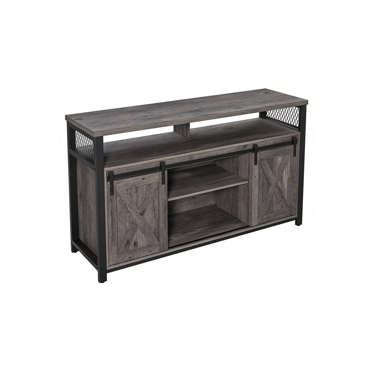 55 inch TV Stand with Sliding Barn Doors P803