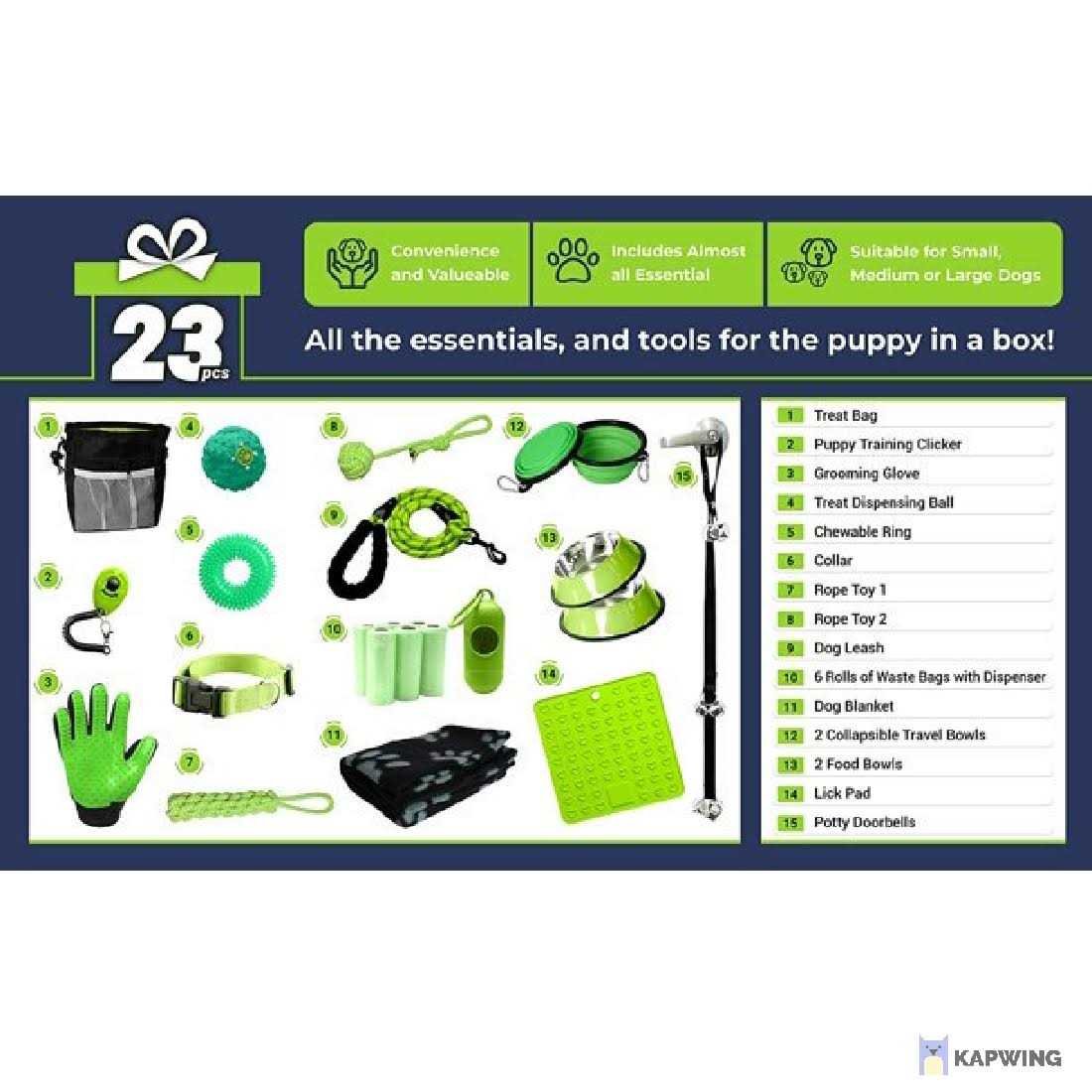 Puppy Starter Kit Dog Toys Dog Bed Blankets Grooming Tool U7070