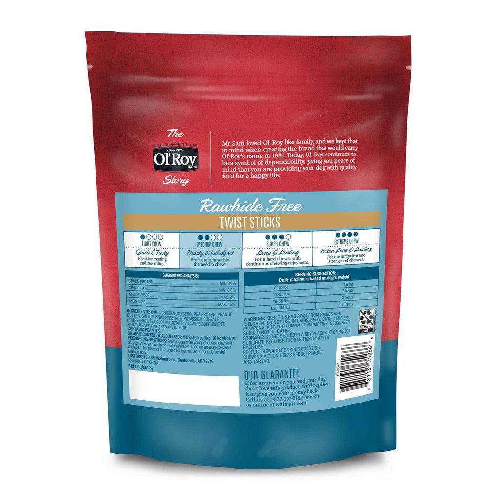 Peanut Butter Twist Sticks for Dogs T57272