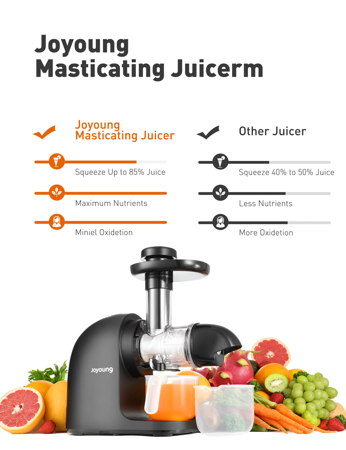 Slow Masticating Cold Press Juicer I6114