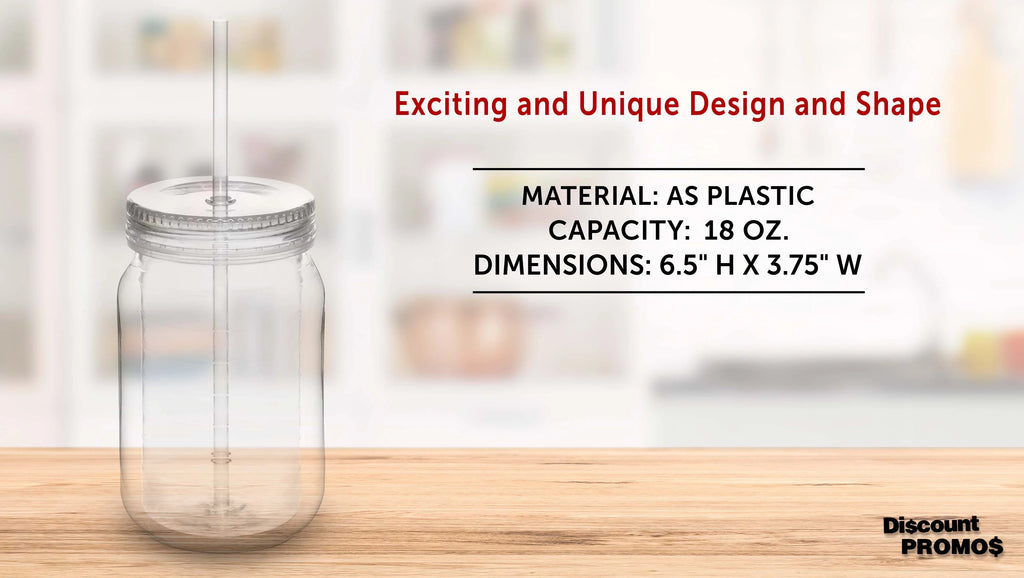 Acrylic Tumblers with Straw 18 oz Set of 10 Clear L9113