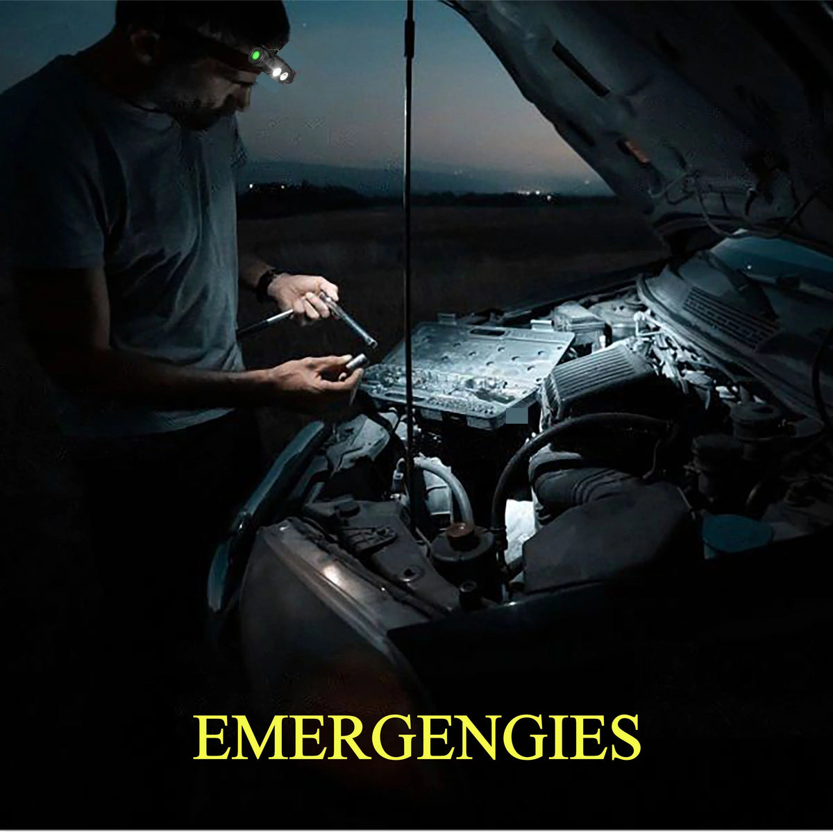 LED Rechargeable Headlamp, 1000 Lumens, Adjustable, Waterproof, Dual Beam U819826