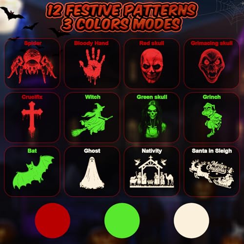 Halloween Christmas Projector Lights Outdoor 3D Dynamic T99593
