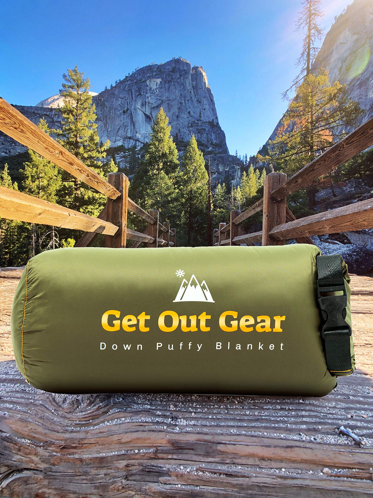 Puffy Packable Water-Resistant Camping Blanket (Olive) Q707013