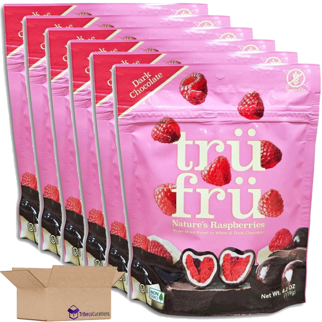 White & Dark Chocolate Covered Raspberries 4.2 Ounce Pack of 6 R4127
