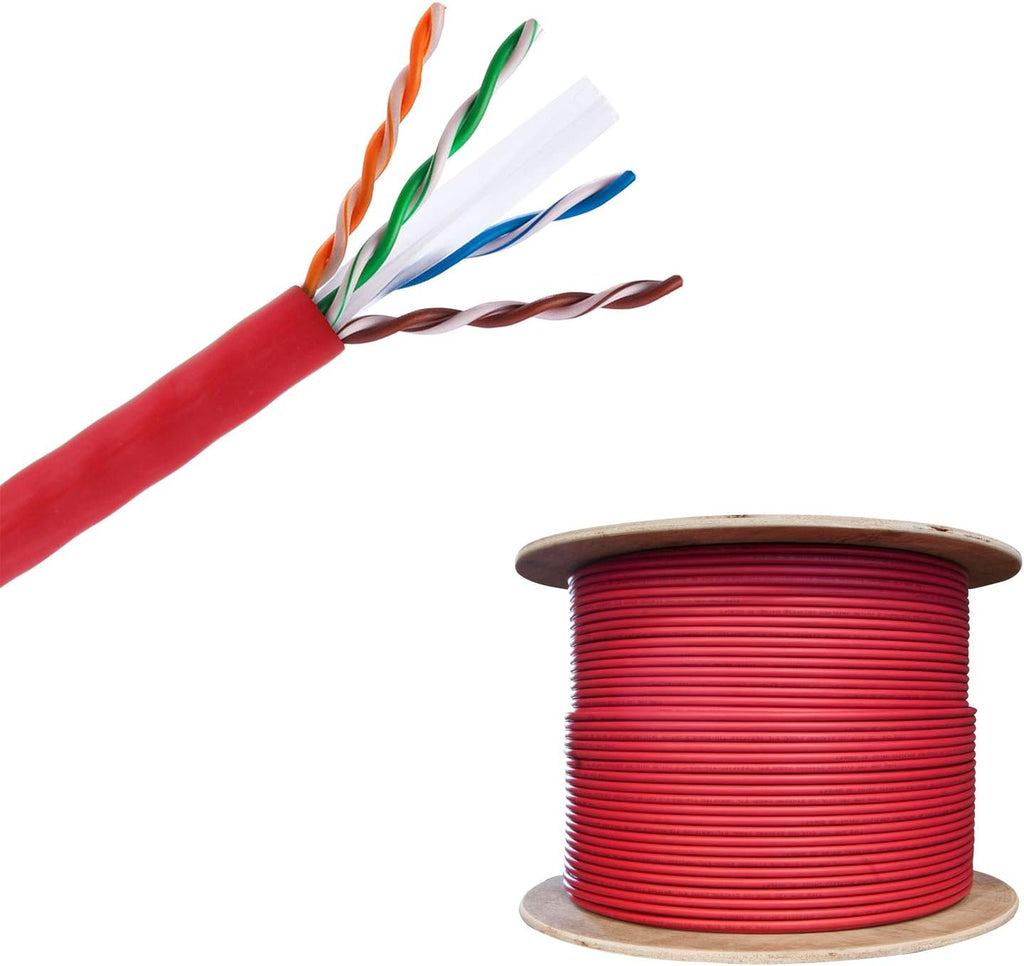 Yellow Cat6 1000 feet CM Bulk Ethernet Cable, Bare Solid Copper UTP, 23 AWG C244
