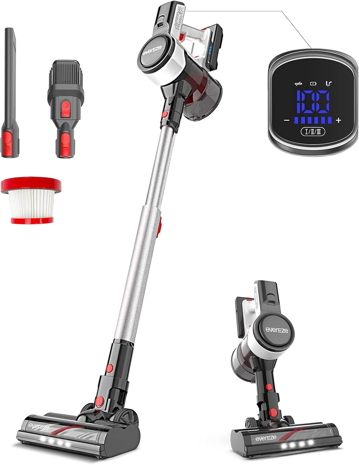 Cordless Stick Vacuum Cleaner with 250W 25kPa Suction 50Mins Runtime Y403