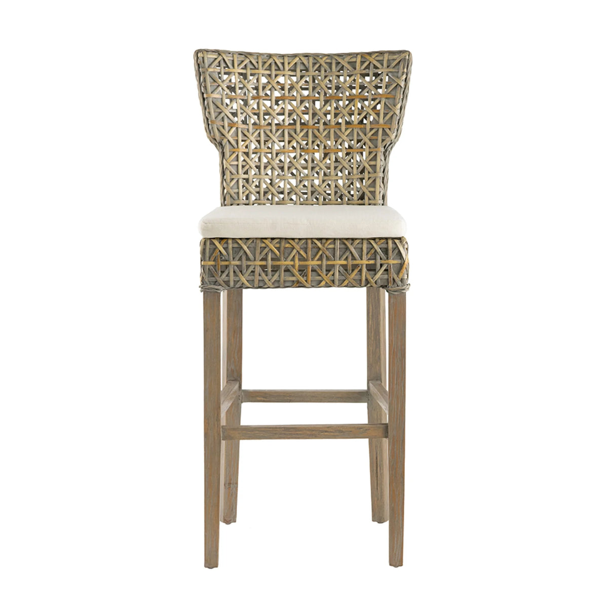 Gray Woven Padded Seat Bar Chair N5988