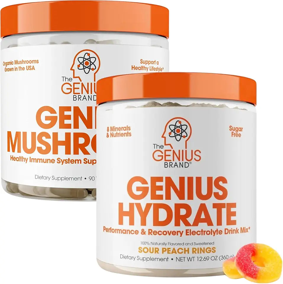 Sour Peach Rings Electrolyte Powder & Mushroom Nootropic Supplement W887243