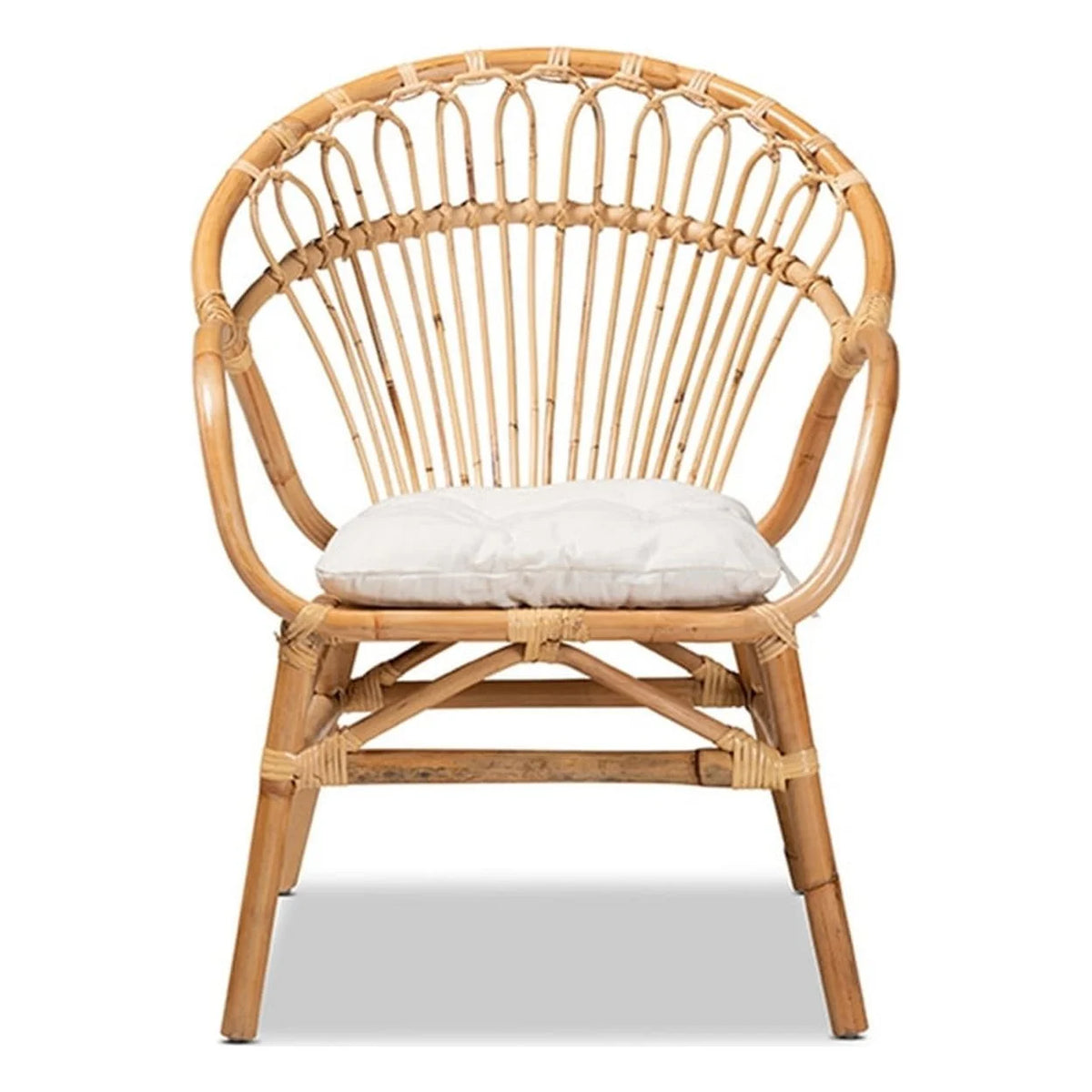 Natural Brown Rattan Dining Chair Q57533