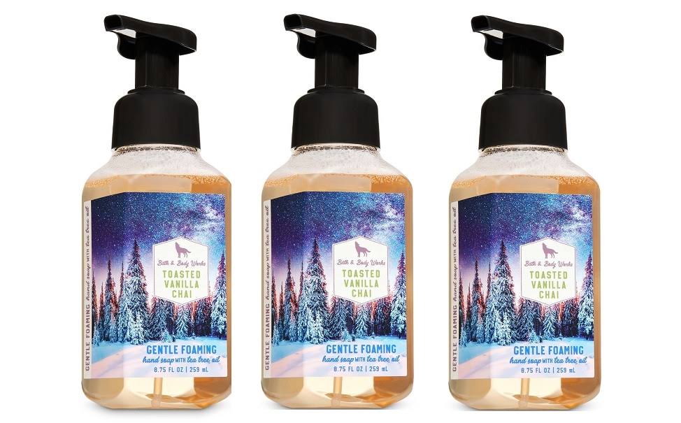 3 Bath & Body Works Gentle Foaming Hand Soap Toasted Vanilla Chai L764