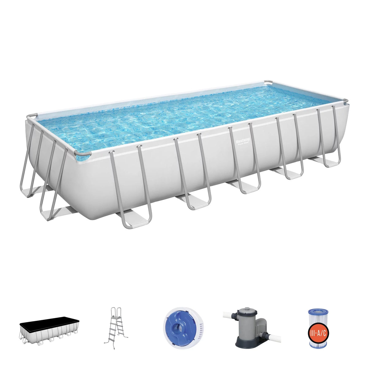 24' x 12' x 52 Rectangular Frame Above Ground Swimming Pool Set N94125