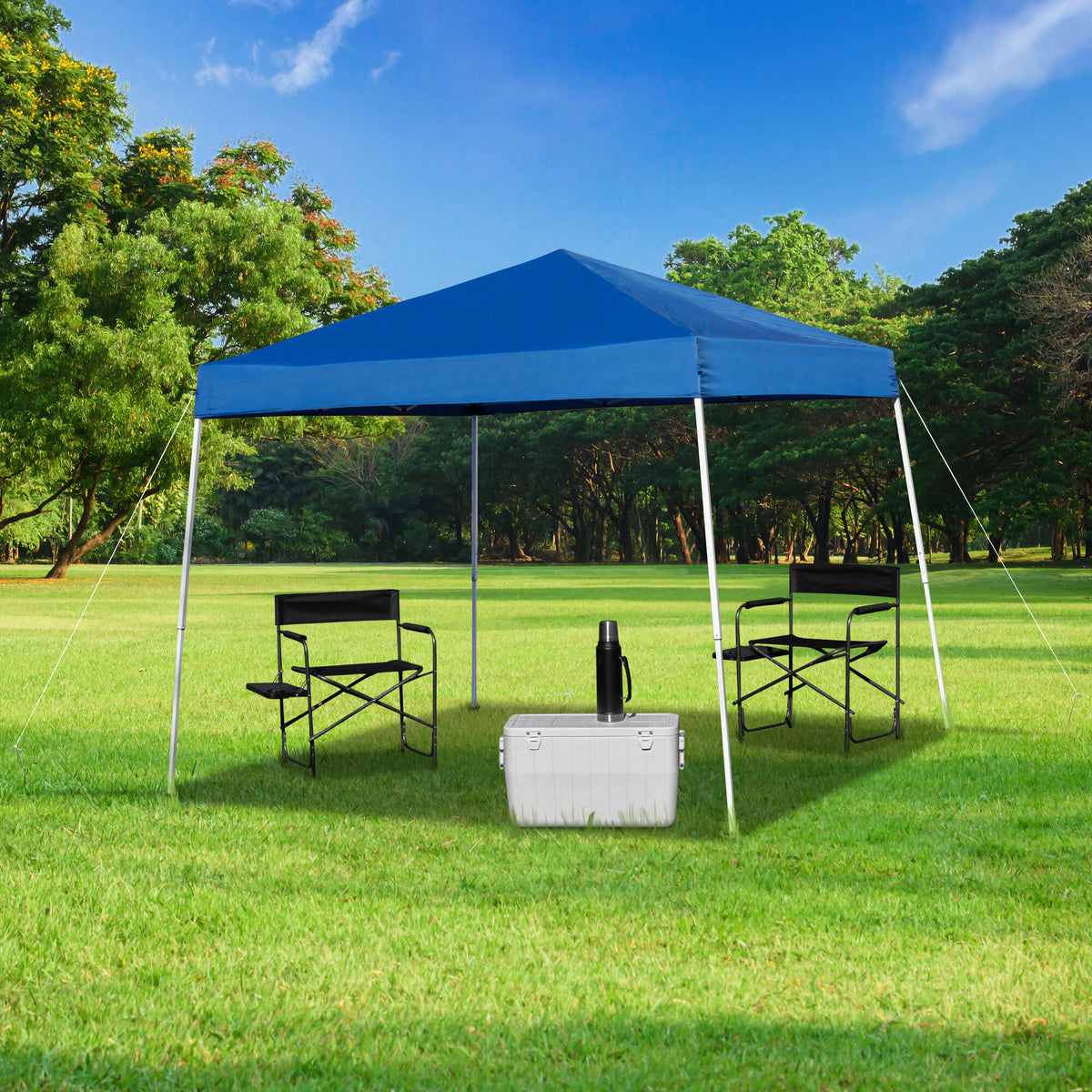 Blue Outdoor Pop Up Canopy Tent with Carry Bag H334