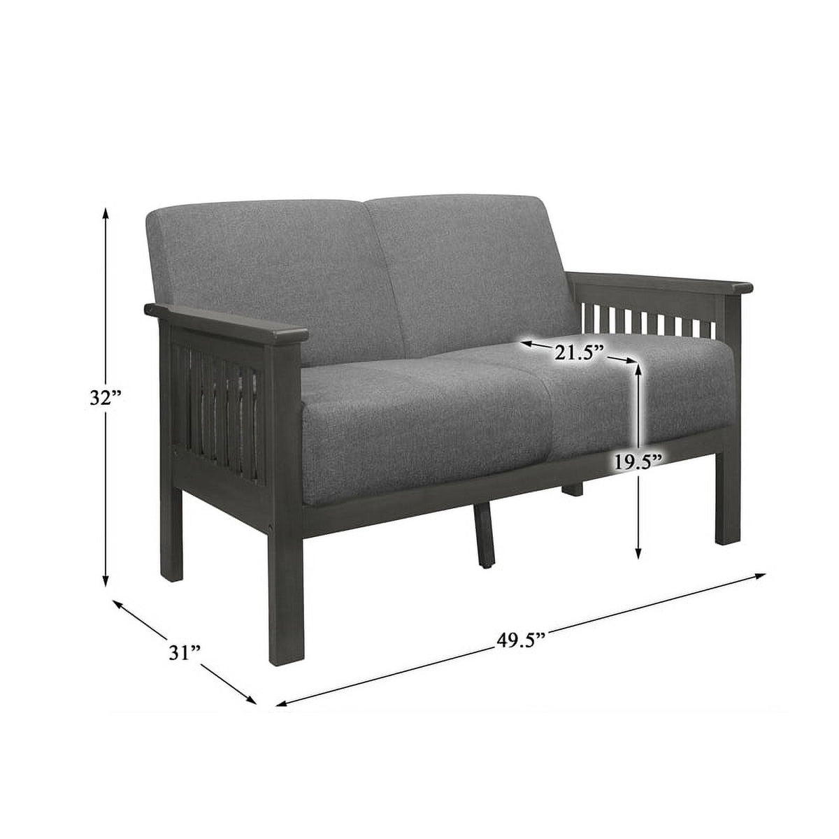 Gray 2-Piece Upholstered Sofa Set S69683